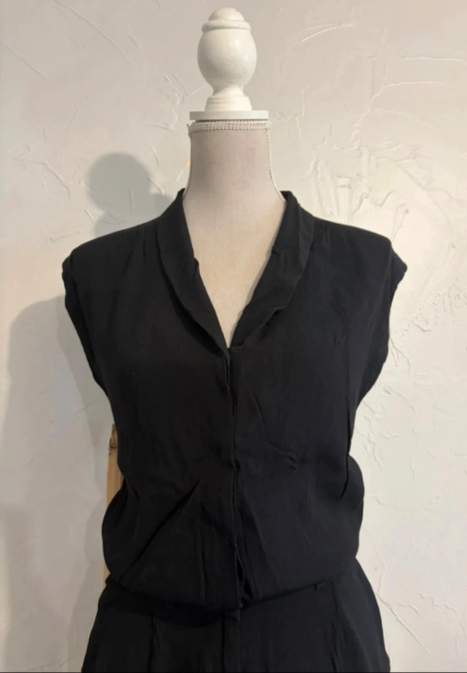 Zwarte viscose jumpsuit van IKKS maat 36 – photo 2